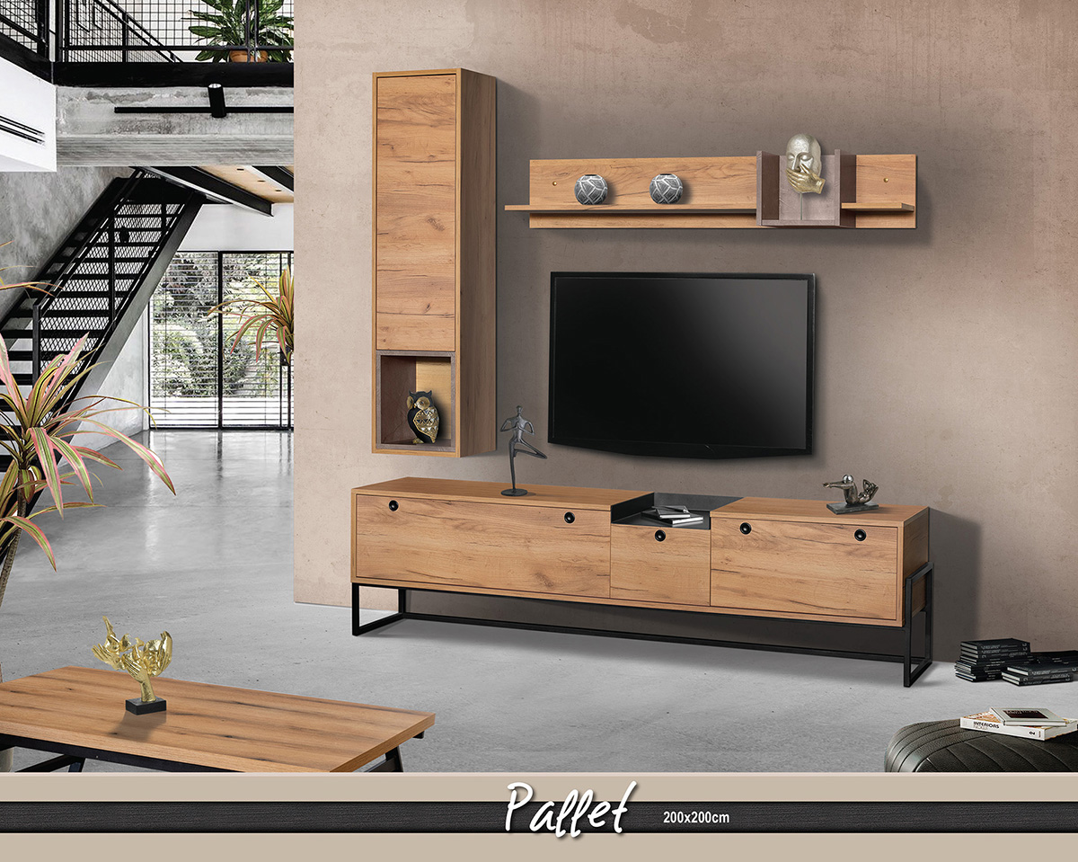 Σύνθεση TV Pallet — Έπιπλα Καψής, Αμαλιάδα Ηλείας