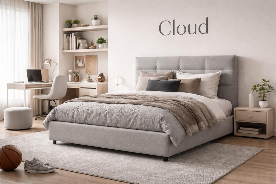 Διπλό κρεβάτι «Cloud» σε γκρι — Έπιπλα Καψής, Αμαλιάδα Ηλείας