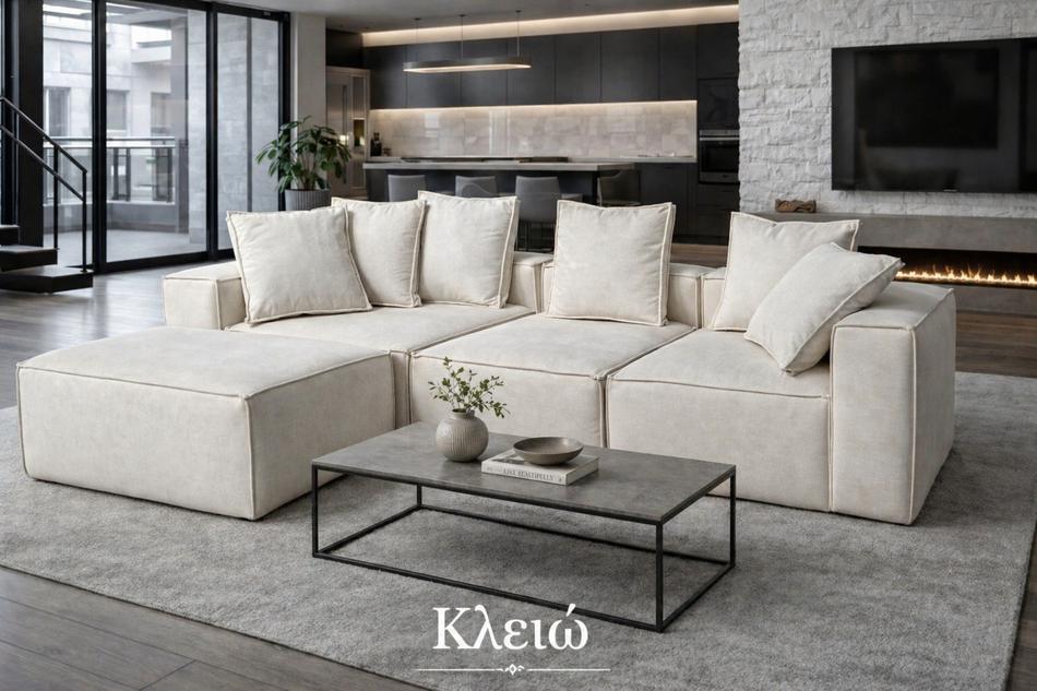 Γωνιακός καναπές «Κλειώ» — Έπιπλα Καψής, Αμαλιάδα Ηλείας